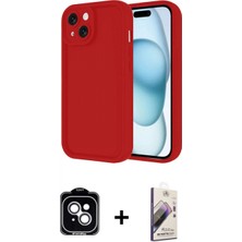 İlk El Grup Ieg™ iPhone 14 Yankı Yansıma Özel Seri - Siyah Bilvis 3D Mat Cam Ekran Koruyucu + Gümüş Pvd Metal Kamera Lens