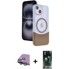 İlk El Grup Ieg™ iPhone 15 Kozmos Form Özel Seri - Siyah 360 Mat Full Body Arka Koruyucu + Yeşil Raze Metal Kamera Lens