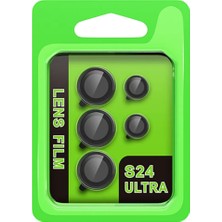Senka Newface Samsung Galaxy S24 Ultra Raze Metal Kamera Lens - Siyah