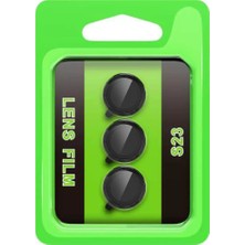 Senka Newface Samsung Galaxy S23 Raze Metal Kamera Lens - Siyah