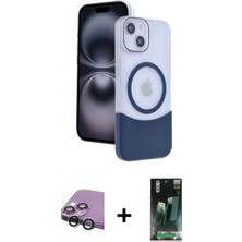 İlk El Grup Ieg™ iPhone 15 Kozmos Form Özel Seri - Siyah 360 Mat Full Body Arka Koruyucu + Yeşil Raze Metal Kamera Lens
