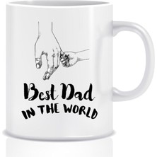 Hediyenza Best Dad In The World Baskılı Kupa Bardak