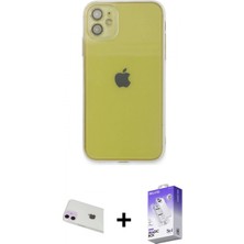 İlk El Grup Ieg™ iPhone 12 Ahenk Doku - Siyah Bilvis 5in1 3D Magic Cam Ekran Koruyucu + Mor Rainbow Kamera Lens Koruma Cam