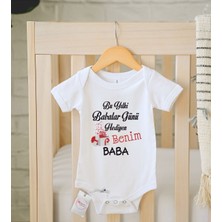 Hediyenza Babalar Günü Hediyen Benim Baba Baskılı Yarım Kollu Bebek Body & Zıbın