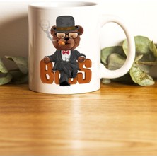 Hediyenza Boss Teddy Bear Baskılı Kupa Bardak / Mug