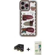 İlk El Grup Ieg™ iPhone 14 Pro Çekirdek Asil - Siyah 20D Premium Cam Ekran Koruyucu + Gold Raze Metal Kamera Lens