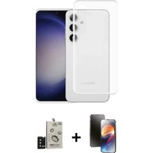 İlk El Grup Ieg™ Galaxy S24 Zirve Doku - Siyah 3D Antistatik Mat Seramik Nano Ekran Koruyucu + Siyah Bilvis Titan Kamera Lens