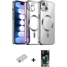 İlk El Grup Ieg™ iPhone 13 Nova Işık Özel Seri - Şeffaf 360 Full Body Arka Koruyucu + Sarı Renkli Kamera Lens Koruma Cam