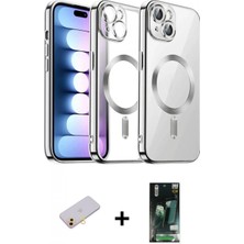 İlk El Grup Ieg™ iPhone 13 Nova Işık Özel Seri - Şeffaf 360 Full Body Arka Koruyucu + Sarı Renkli Kamera Lens Koruma Cam