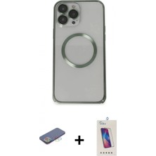 İlk El Grup Ieg™ iPhone 13 Pro Max Ahenk Işık Serisi - Siyah Joko 5d Cam + Mavi Renkli Kamera Lens Koruma Cam