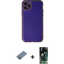İlk El Grup Ieg™ iPhone 11 Pro Yadigar Klasik - Şeffaf 360 Full Body Arka Koruyucu + Sierra Blue Shine Kamera Lens Koruma Cam