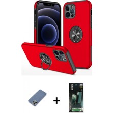 İlk El Grup Ieg™ iPhone 12 Pro Odak Form Prime - Siyah 360 Mat Full Body Arka Koruyucu + Açık Yeşil Metal Kamera Lens Koruma Cam