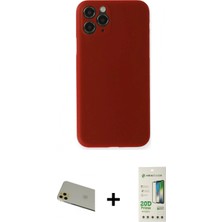 İlk El Grup Ieg™ iPhone 11 Pro Max Yadigar Yansıma Serisi - Siyah 20D Premium Cam Ekran Koruyucu + Gold Rainbow Kamera Lens Koruma Cam