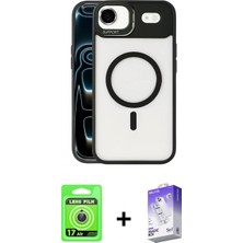 İlk El Grup Ieg™ iPhone 17 Air Yadigar Asil Koleksiyonu - Siyah Bilvis 5in1 3D Magic Cam Ekran Koruyucu + Gümüş Raze Metal Kamera Lens