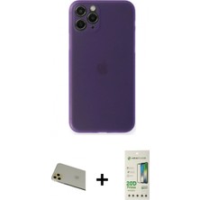 İlk El Grup Ieg™ iPhone 11 Pro Max Yadigar Yansıma Serisi - Siyah 20D Premium Cam Ekran Koruyucu + Gold Rainbow Kamera Lens Koruma Cam