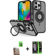İlk El Grup Ieg™ iPhone 16 Pro Max Nova Minimal Serisi - Şeffaf 360 Full Body Arka Koruyucu + Çöl Titanyum Raze Metal Kamera Lens