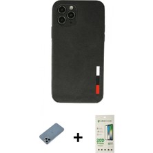 İlk El Grup Ieg™ iPhone 11 Pro Max Doruk Asil Koleksiyonu - Siyah 20D Premium Cam Ekran Koruyucu + Sierra Blue Shine Kamera Lens Koruma Cam