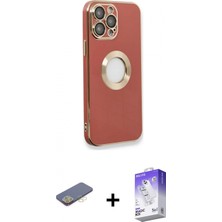 İlk El Grup Ieg™ iPhone 13 Pro Max Iz Form Serisi - Siyah Bilvis 5in1 3D Magic Cam Ekran Koruyucu + Sarı Renkli Kamera Lens Koruma Cam