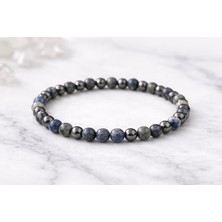 Evcikuş Hematit & Jasper Doğal Taş Bileklik – Erkek Premium Kutulu Bileklik (Elastik, Şık Tasarım)