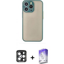 İlk El Grup Ieg™ iPhone 15 Pro Max Ahenk Çizgi Serisi - Siyah Bilvis 5in1 3D Magic Cam Ekran Koruyucu + Lacivert Pvd Metal Kamera Lens