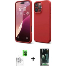 İlk El Grup Ieg™ iPhone 16 Pro Kozmos Yansıma Özel Seri - Siyah 360 Mat Full Body Arka Koruyucu + Beyaz Raze Metal Kamera Lens