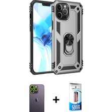 İlk El Grup Ieg™ iPhone 12 Pro Max Ahenk Klasik Koleksiyonu - Siyah 5d Eko Cam Ekran Koruyucu + Yeşil Neon Fosforlu Kamera Lens