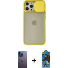 İlk El Grup Ieg™ iPhone 12 Pro Max Vadi Çizgi - Siyah 18D Cam Ekran Koruyucu + Mavi Neon Fosforlu Kamera Lens