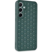 Colezium Galaxy A35 5g Kılıf Petek  Kapak - Koyu Yeşil