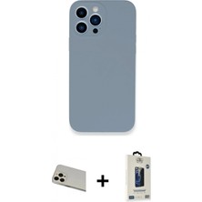 İlk El Grup Ieg™ iPhone 13 Pro Max Zirve Modern Özel Seri - Siyah Bilvis Hayalet Cam Ekran Koruyucu + Rose Gold Rainbow Kamera Lens Koruma Cam