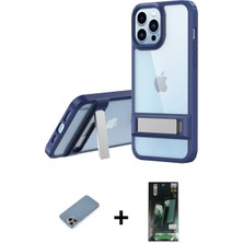 İlk El Grup Ieg™ iPhone 13 Pro Max Yadigar Yansıma - Şeffaf 360 Full Body Arka Koruyucu + Gökkuşağı Shine Kamera Lens Koruma Cam