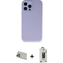 İlk El Grup Ieg™ iPhone 13 Pro Max Zirve Modern Özel Seri - Siyah Bilvis Hayalet Cam Ekran Koruyucu + Rose Gold Rainbow Kamera Lens Koruma Cam