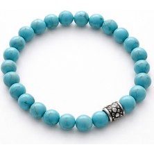 Evcikuş Sıkma Turkuaz Taş Bileklik – Ayarlanabilir Unisex