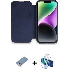 İlk El Grup Ieg™ iPhone 13 Pro Max Siluet Minimal Serisi - Siyah 3D Antistatik Cam Ekran Koruyucu + Gökkuşağı Shine Kamera Lens Koruma Cam