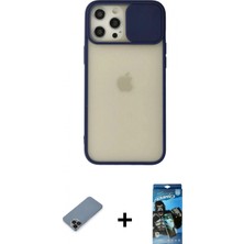 İlk El Grup Ieg™ iPhone 12 Pro Max Vadi Çizgi - Siyah 34D Izgaralı Cam + Siyah Metal Kamera Lens Koruma Cam