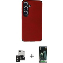 İlk El Grup Ieg™ Galaxy S24 Doruk Asil Koleksiyonu - Şeffaf 360 Full Body Arka Koruyucu + Titan Gri Pvd Metal Kamera Lens