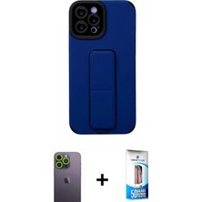 İlk El Grup Ieg™ iPhone 12 Pro Max Kılıf Çekirdek Yansıma - Siyah 5d Eko Cam Ekran Koruyucu + Yeşil Neon Fosforlu Kamera Lens
