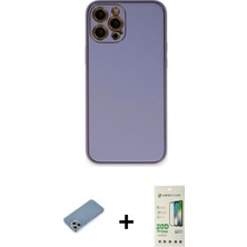 İlk El Grup Ieg™ iPhone 12 Pro Max Yadigar Klasik - Siyah 20D Premium Cam Ekran Koruyucu + Gümüş Shine Kamera Lens Koruma Cam