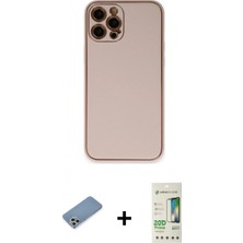 İlk El Grup Ieg™ iPhone 12 Pro Max Yadigar Klasik - Siyah 20D Premium Cam Ekran Koruyucu + Gümüş Shine Kamera Lens Koruma Cam