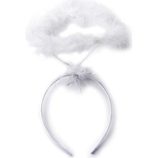 Go İthalat Beyaz Otrişli Tüylü Esnek Yapı Melek Haresi Melek Tacı (5491)