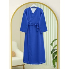 Modamorfo Önü Çift Bağlamalı Uzun Kap -Saks