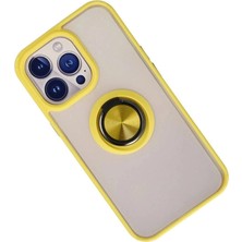 Colezium Iphone 13 Pro Kılıf Montreal Yüzüklü  Kapak - Sarı