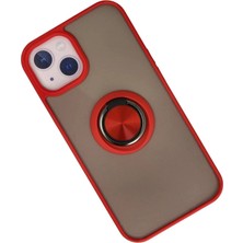 Colezium Iphone 13 Kılıf Montreal Yüzüklü  Kapak - Kırmızı