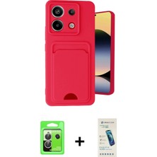 İlk El Grup Ieg™ Redmi Note 13 Pro 5g Vadi Çizgi Prime - Şeffaf Pasifik Cam Ekran Koruyucu + Gümüş Raze Metal Kamera Lens