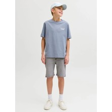 Jack & Jones Lastikli Bel Regular Fit Gri Erkek Çocuk Şort 12291035