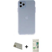 İlk El Grup Ieg™ iPhone 11 Pro Max Atlas Minimal Prime - Siyah 20D Premium Cam Ekran Koruyucu + Gold Rainbow Kamera Lens Koruma Cam