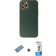 İlk El Grup Ieg™ iPhone 12 Pro Max Ahenk Işık - Siyah 5d Eko Cam Ekran Koruyucu + Gümüş Shine Kamera Lens Koruma Cam