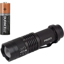 MiraLive Cree Q5 LED Zoomlu  Pilli Mini Feneri 14500 Pil Ile Çalışma Özelliği