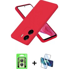 İlk El Grup Ieg™ Redmi 13C Kozmos Yansıma Özel Seri - Siyah 3D Antistatik Cam Ekran Koruyucu + Gümüş Raze Metal Kamera Lens