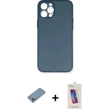 İlk El Grup Ieg™ iPhone 12 Pro Max Yadigar Yansıma Serisi - Siyah Joko 5d Cam + Gökkuşağı Shine Kamera Lens Koruma Cam