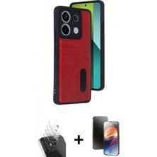 İlk El Grup Ieg™ Redmi Note 13 Pro 5g Kılıf Yörünge Işık Serisi - Siyah 3D Antistatik Mat Seramik Nano Ekran Koruyucu + Şeffaf Kamera Lens Koruma Cam